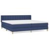 vidaXL Box Spring Bed with Mattress Blue 160x200 cm Fabric