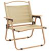 vidaXL Camping Chairs 2 pcs Beige 54x43x59cm Oxford Fabric