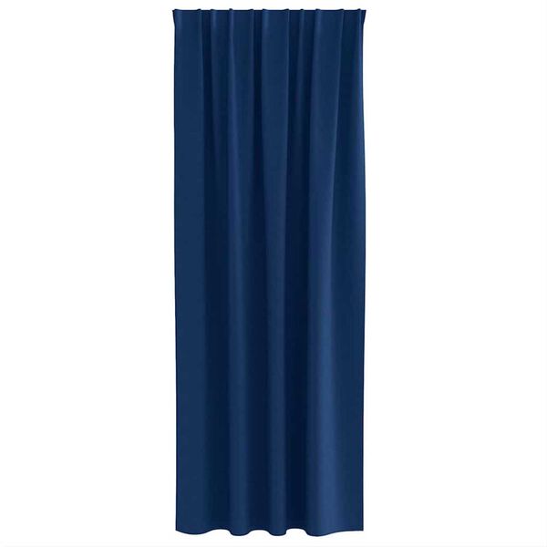 vidaXL Blackout Curtains with Rings 2 pcs Dark Blue 260 x 140 cm