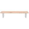 vidaXL Basin Shelf Wall Mounted Steel and Solid Wood Beech