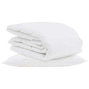 vidaXL Summer Duvet with Pillow 2 pcs White Down Feather
