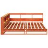 vidaXL Bookcase Bed without Mattress Wax Brown 200x200cm Solid Wood Pine