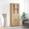 vidaXL Highboard Sonoma Oak 69.5x34x180 cm Engineered Wood
