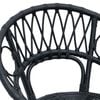 vidaXL Dining Chair 2 pcs Black 65 x 55.5 x 81 cm Rattan and Iron