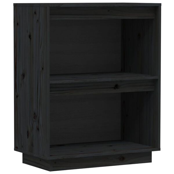 vidaXL Console Cabinet Black 60x34x75 cm Solid Wood Pine
