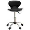vidaXL Salon Spa Stool Black Faux Leather
