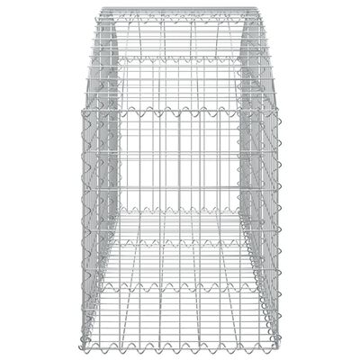vidaXL Arched Gabion Basket 150x50x60/80 cm Galvanised Iron