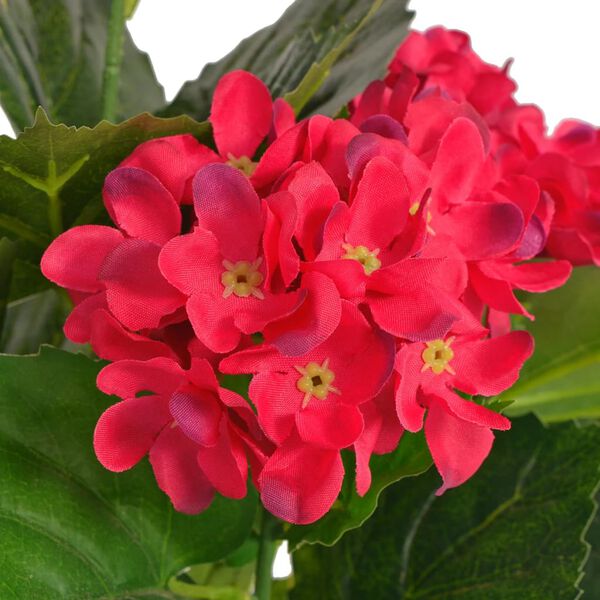 vidaXL Artificial Hydrangea Plant with Pot 60 cm Red