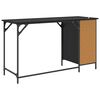 vidaXL Computer Desk Black Oak 131 x 48 x 75 cm Engineered Wood