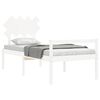 vidaXL Senior Bed without Mattress White Single Solid Wood