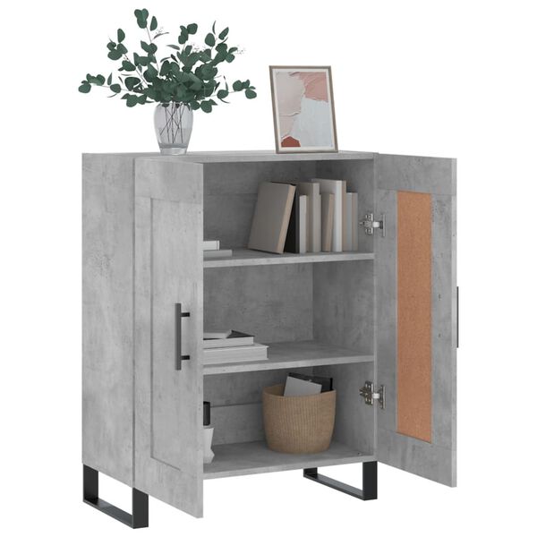 vidaXL Sideboard Concrete Grey 69.5x34x90 cm Engineered Wood