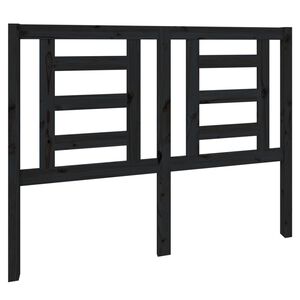 vidaXL Bed Headboard Black 126x4x100 cm Solid Wood Pine