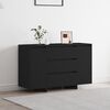 vidaXL Sideboard with Drawer Black 120 x 41 x 75 cm Engineered Wood