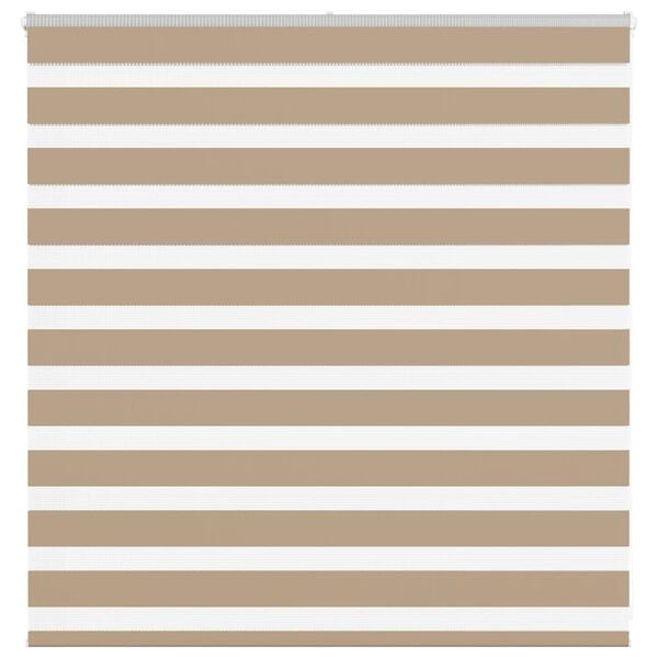 vidaXL Zebra Blind Sand Brown 150x100 cm Fabric Width 145.9 cm Polyester
