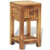 vidaXL Side Table | Natural Wood | Solid Mango Wood | Compact | Square