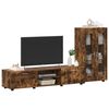 vidaXL TV Cabinet Set with Drawer FLORIN Smoked Oak Engineered Wood