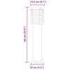 vidaXL Outdoor Floor Lamps 3pcs Silver 60 cm Stainless Steel