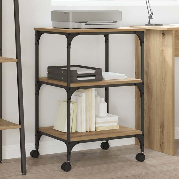 vidaXL Printer Stand Artisan Oak 50 x 41 x 75 cm Engineered Wood