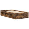 vidaXL Bed Frame without Mattress Smoked Oak 75x190 cm Small Single Small Single
