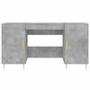 vidaXL Desk Concrete Grey 140x50x75 cm Engineered Wood
