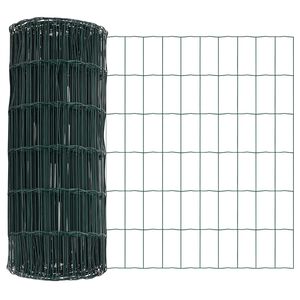 vidaXL Euro Fence Green 0.8 x 25 m PVC-coated iron