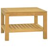 vidaXL Coffee Table | Natural Wood | Solid Teak | Small | Square | Modern