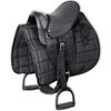 vidaXL Saddle Set | Black | Plastic, Polyester | 10-inch seat | Durable