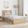 vidaXL Bed Frame with Headboard Sonoma Oak 90 x 200 cm Engineered wood