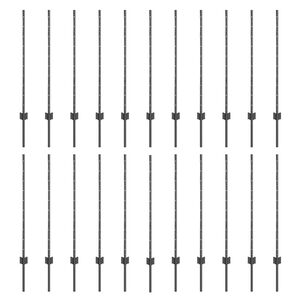 vidaXL Fence Post 22 pcs Grey 140 cm Steel