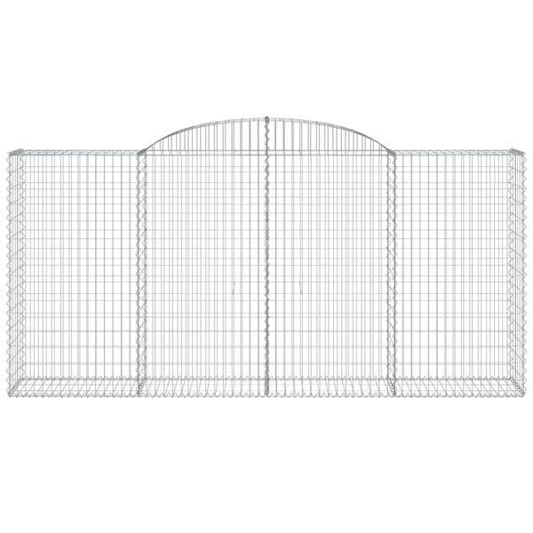 vidaXL Arched Gabion Basket 300x50x140/160 cm Galvanised Iron