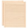 vidaXL Louvred doors 2 pcs Natural 69 x 59.4 cm Solid Pine Wood