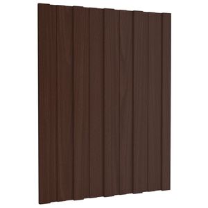 vidaXL Roof Panel 12 pcs Brown 60 x 45 cm Galvanised steel