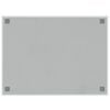 vidaXL Wall-mounted Magnetic Board White 80x60 cm Tempered Glass