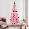 vidaXL Christmas Tree with 300 LEDs with Stand Pink 210 cm PVC