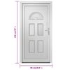 vidaXL Front Door White 98x198 cm PVC
