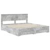 vidaXL Bed Frame Concrete Grey 180 x 200 cm Engineered Wood