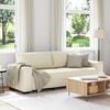 vidaXL Sofa Beige 221 x 80 x 82 cm Linen