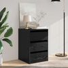 vidaXL Drawer Cabinet Black Oak 41 x 40 x 58 cm Engineered Wood