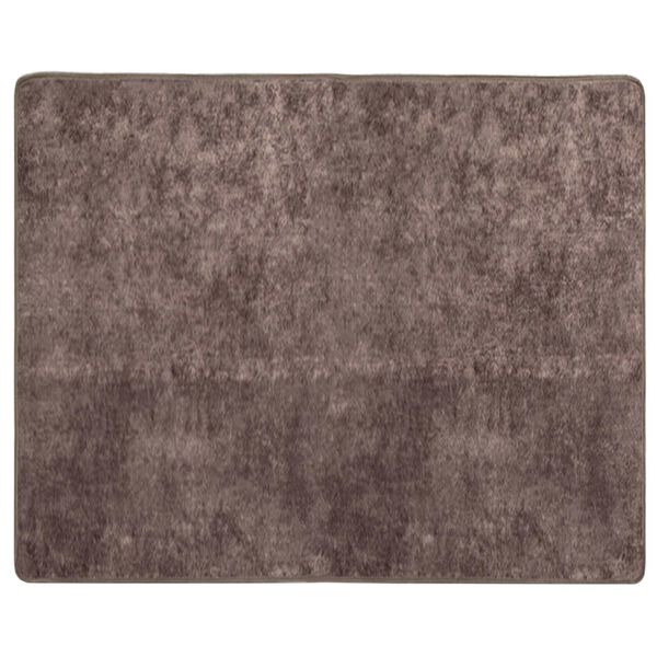 vidaXL Rug Runner MARSA Grey 100 x 80 cm Polyester and PVC