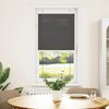 vidaXL Pleated Blind Black 55x100 cm Fabric Width 54.4 cm Polyester