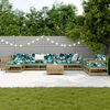 vidaXL 10 Piece Garden Sofa Set Impregnated Wood Pine