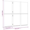 vidaXL 3-Panel Room Divider Cream White 210x180 cm