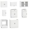 vidaXL 8 Piece Kitchen Cabinet Set Porto White Engineered Wood