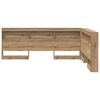 vidaXL Storage Headboard with Shelf Artisan Oak 150 cm Engineered Wood