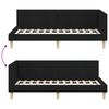 vidaXL Corner Bed Frame with Headboard Black 90 cm x 190 cm Velvet