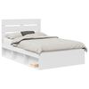 vidaXL Bed Frame with Headboard White 135 x 190 cm Solid Pine Wood