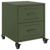 vidaXL Bedside Cabinets 2 pcs Olive Green 36x39x43.5 cm Steel