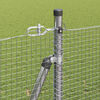 vidaXL Fence with Posts Silver 1.4 x 50 m Steel