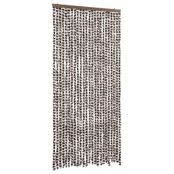 vidaXL Insect Curtain Brown and White 100x220 cm Chenille