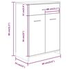 vidaXL Bathroom Cabinet Grey Sonoma 60x33x80 cm Engineered Wood